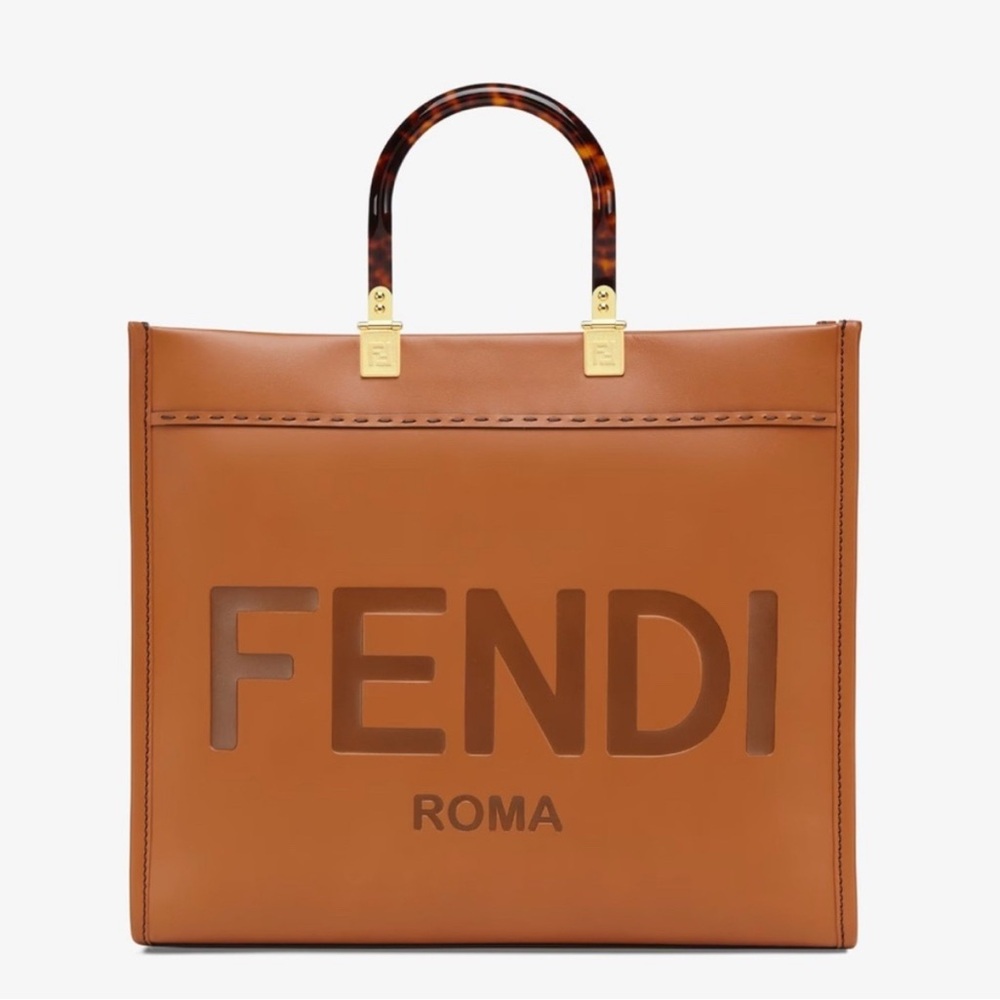 Fendi Brown Leather Tote Bag Unused - Picture 1 of 1
